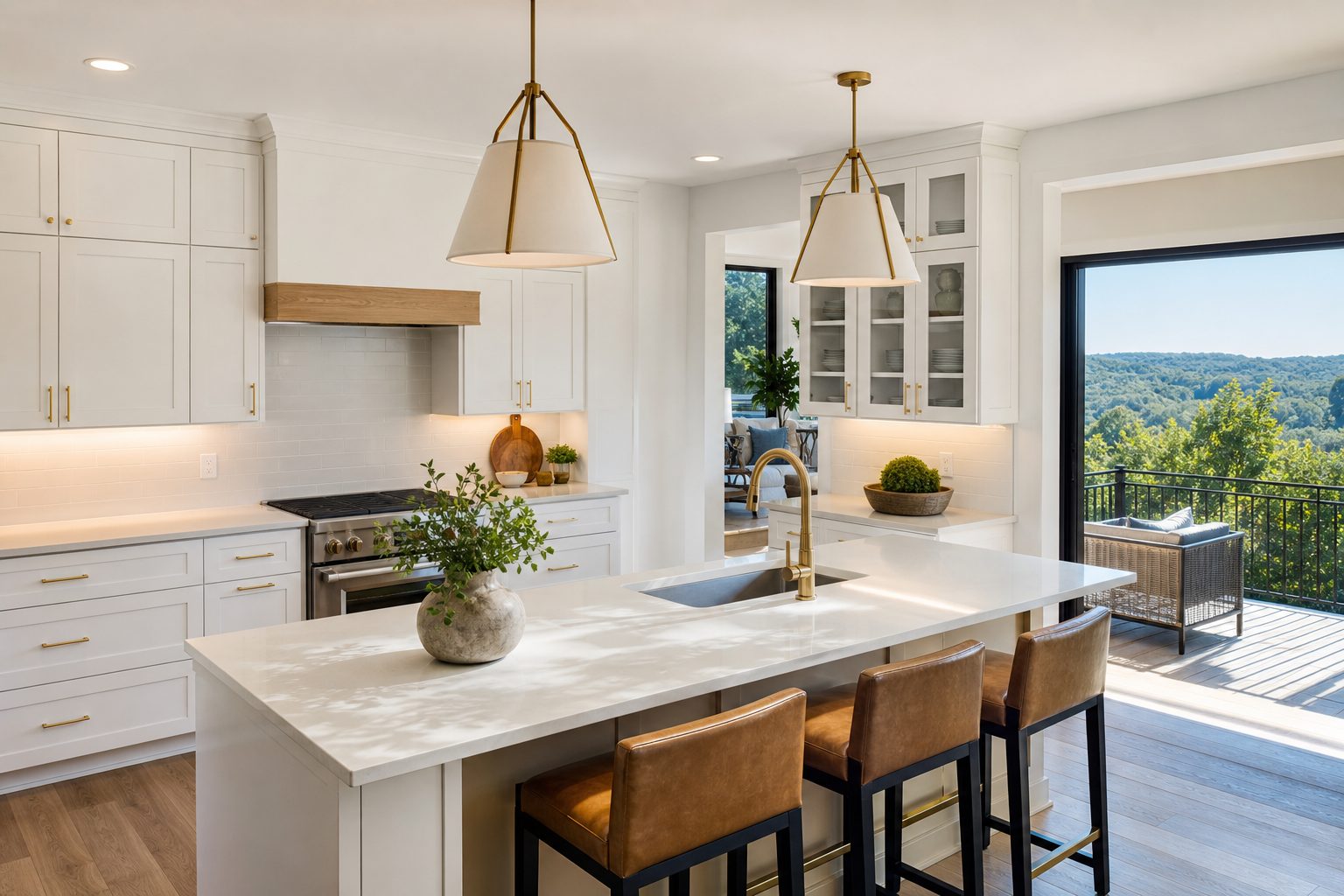 Staged kitchen in a Springfield, Missouri listing